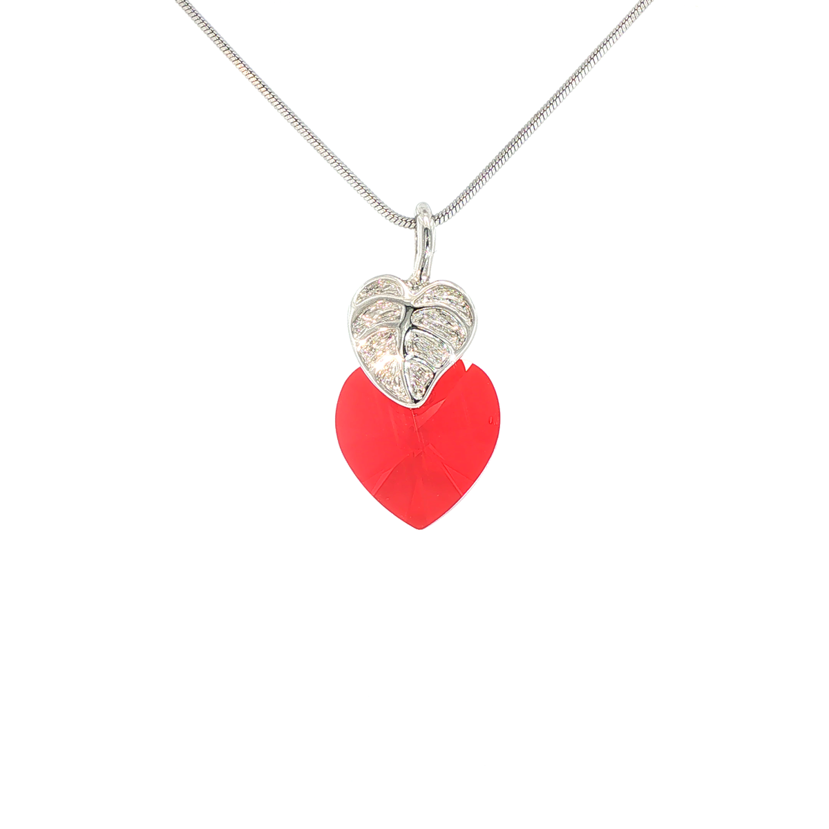 Swarovski Crystal Xilion Red Heart Pendant