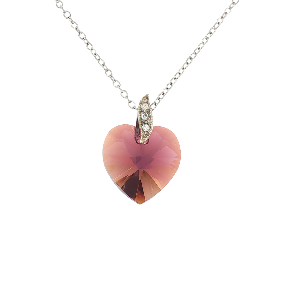Swarovski Crystal Amethyst Purple Heart Pendant