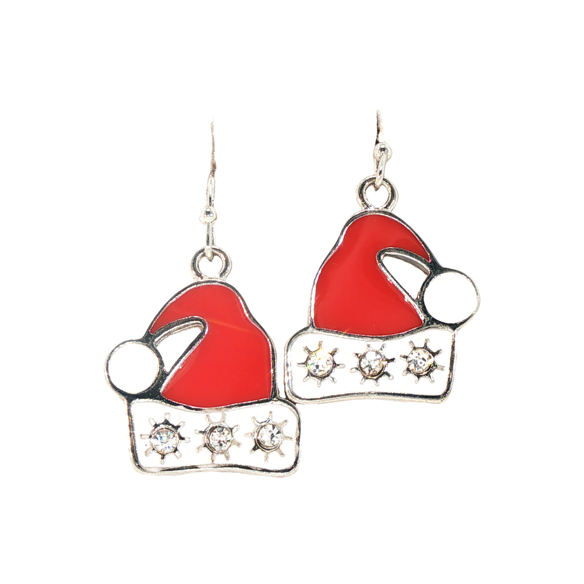 Festive Santa Hat Dangle Earrings