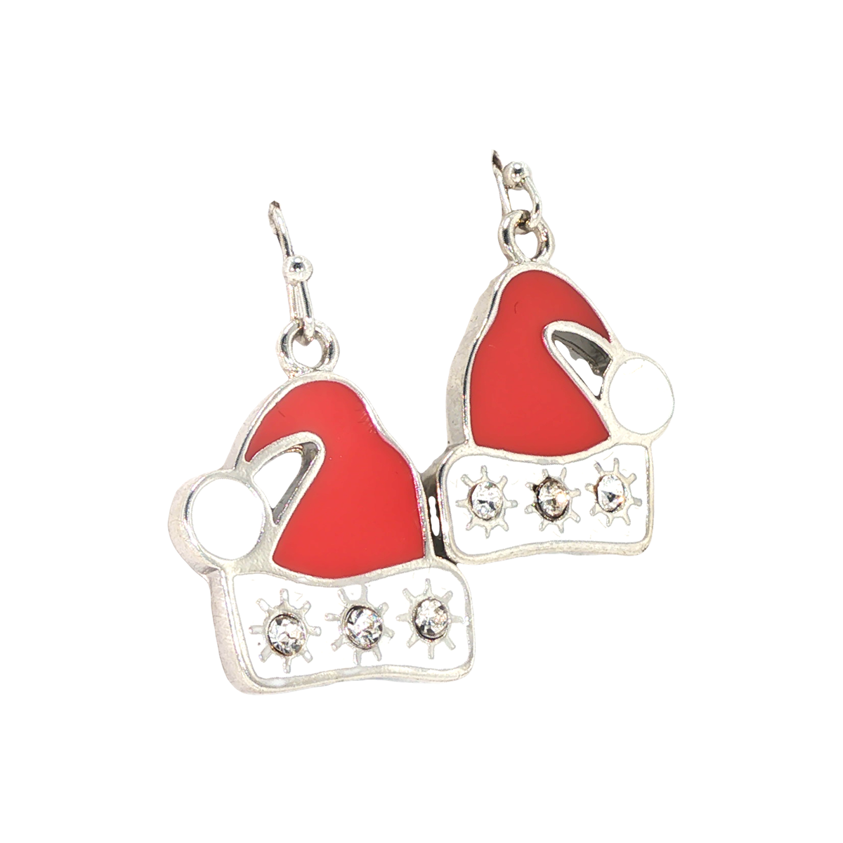 Festive Santa Hat Dangle Earrings