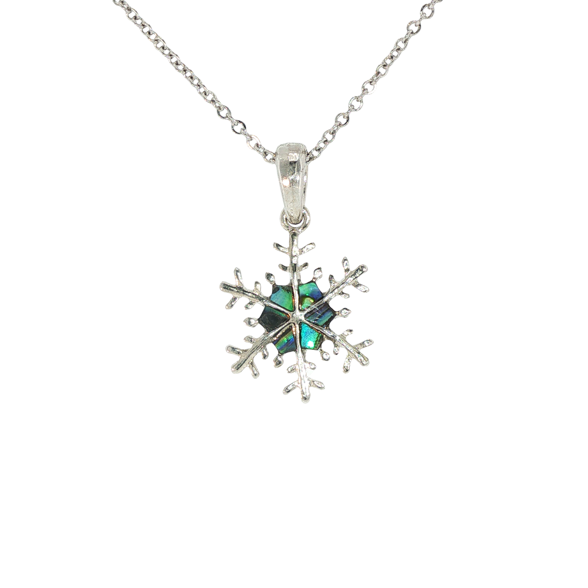 Paua Shell Snowflake Pendant