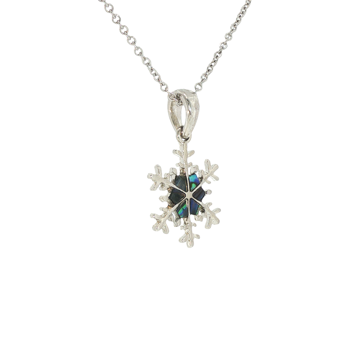 Paua Shell Snowflake Pendant