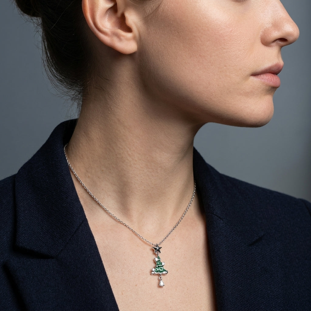 Star-topped Christmas Tree Pendant