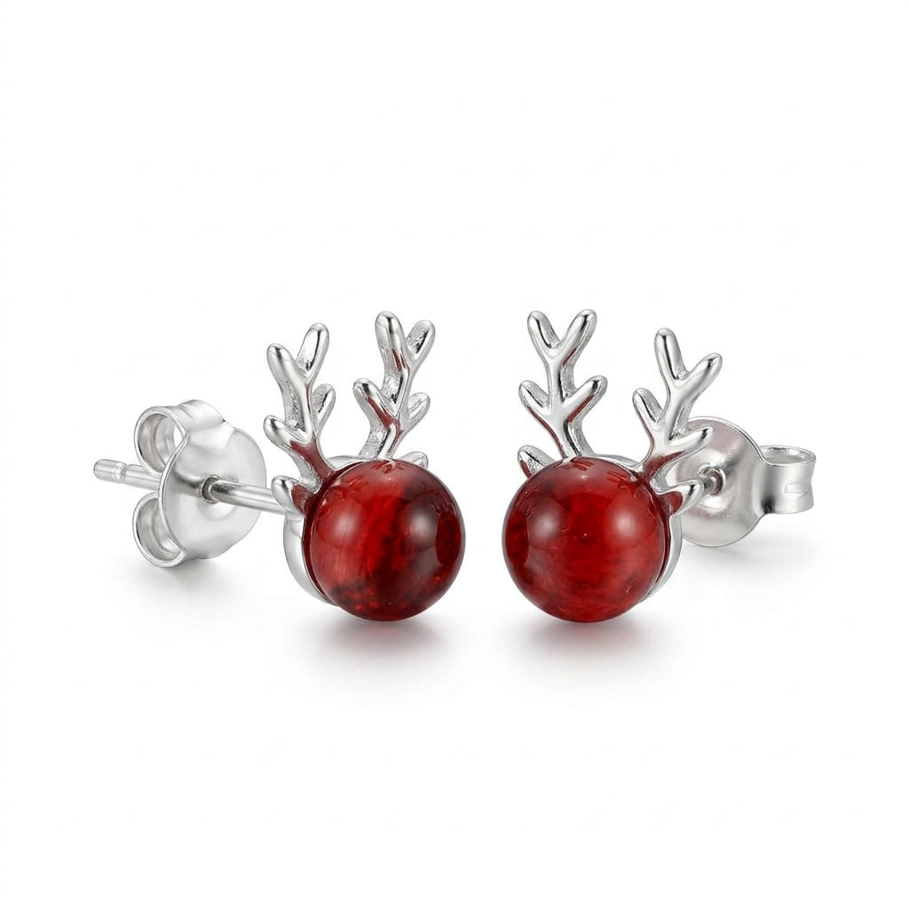Reindeer Antler Stud Earrings