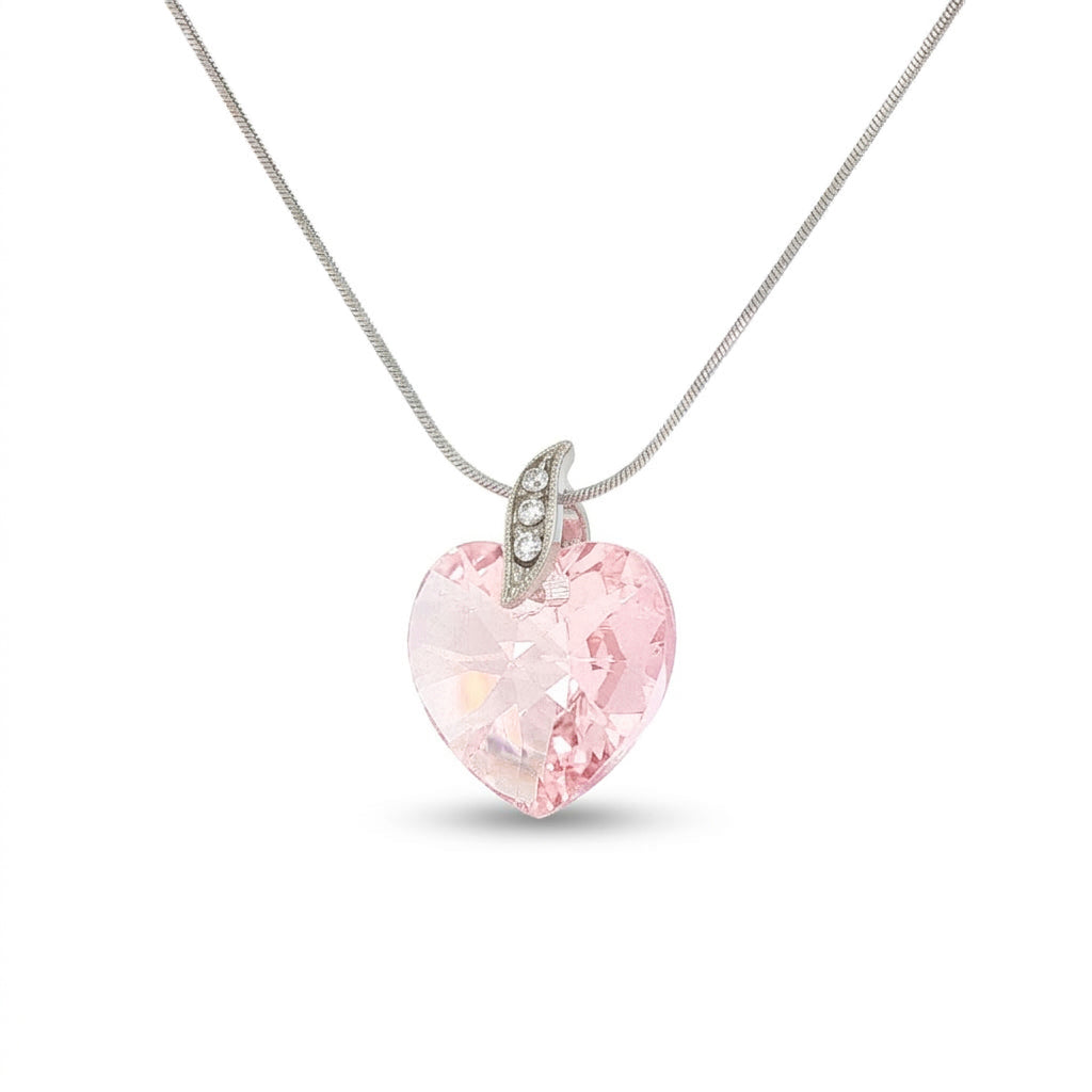 Swarovski Crystal Light Rose Heart Pendant