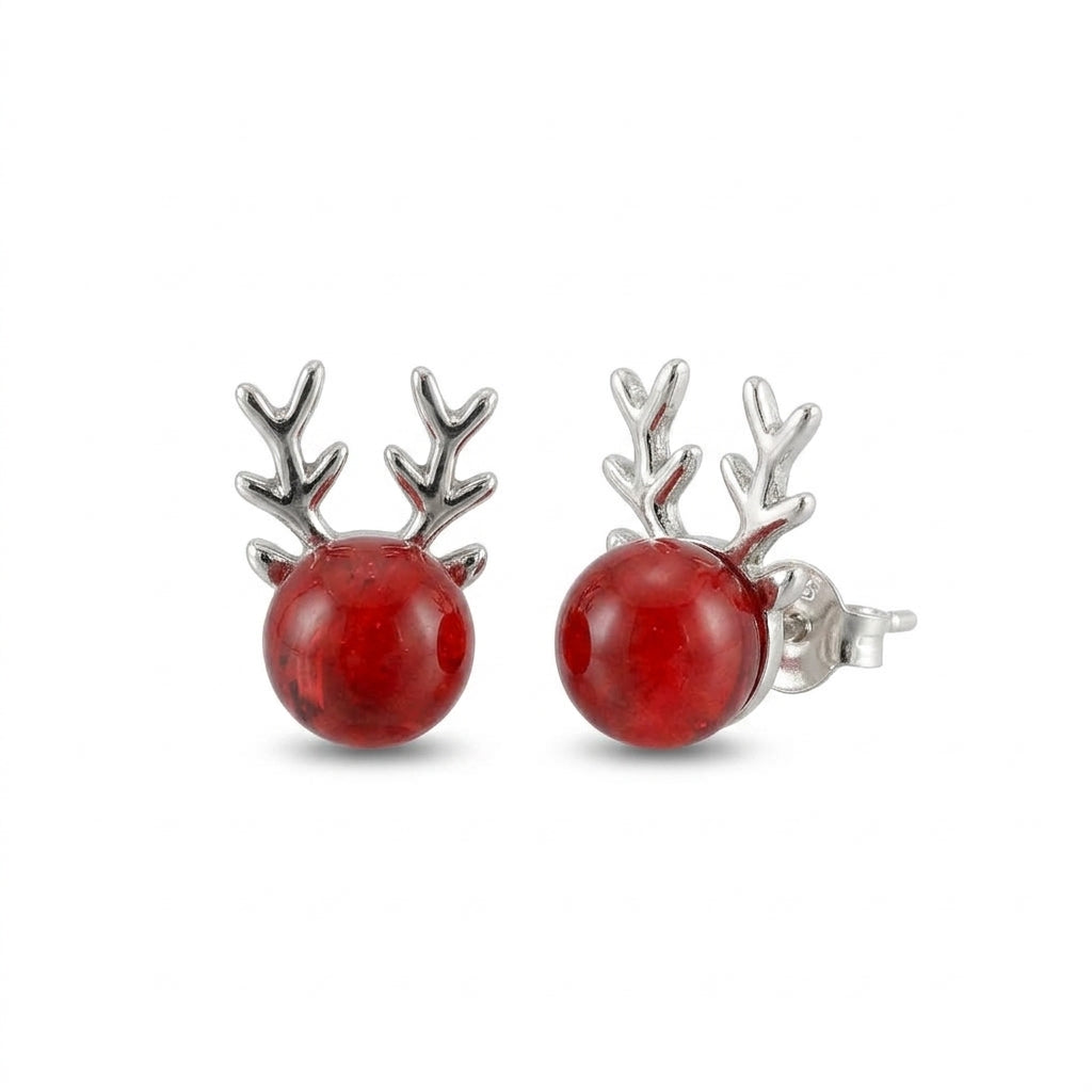Reindeer Antler Stud Earrings