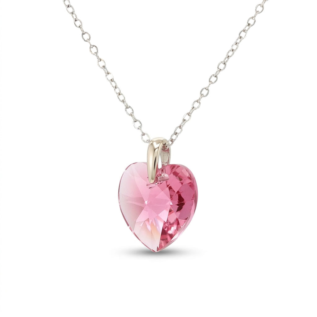 Swarovski Crystal Rose Heart Pendant