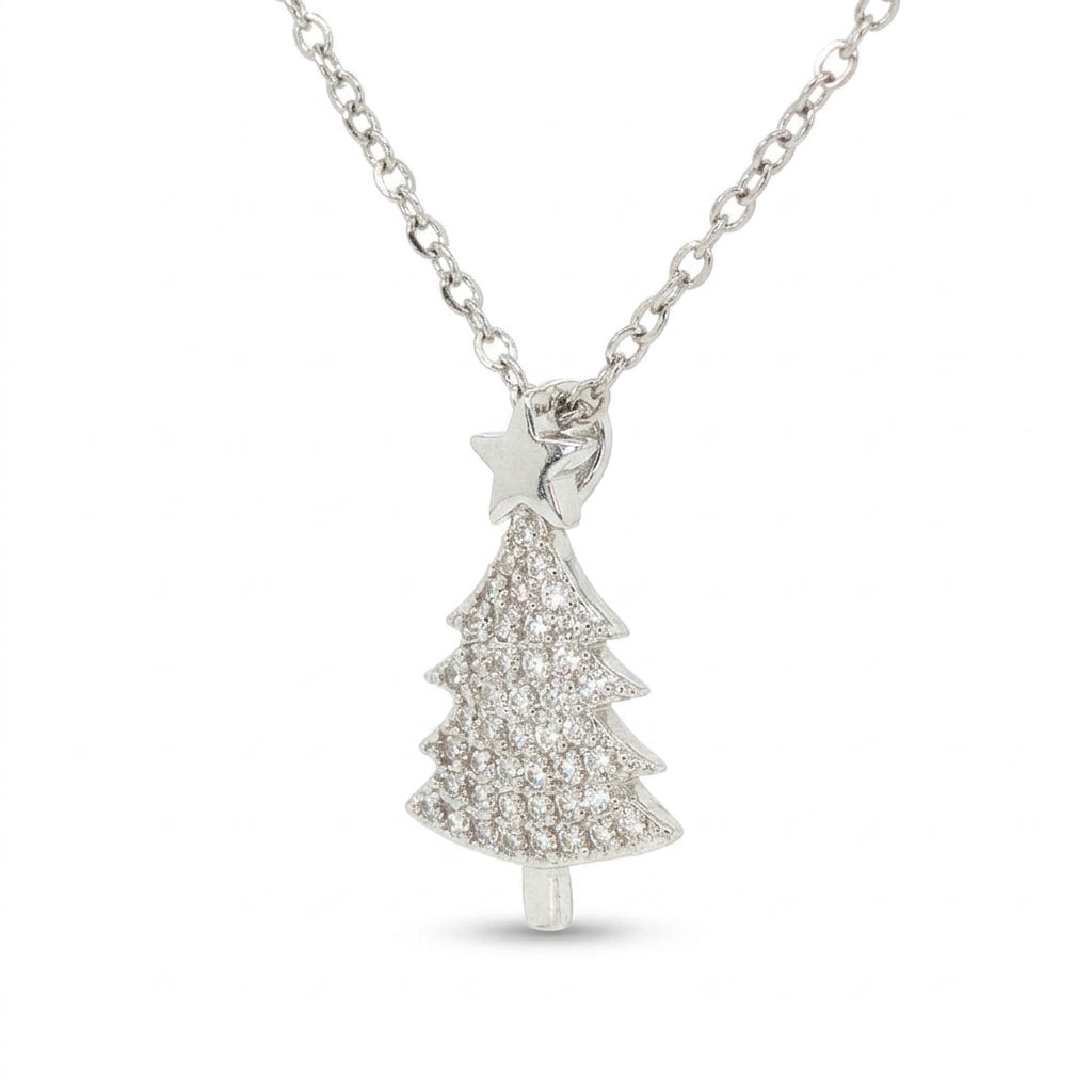 Cubic Zirconia Pave Christmas Tree Pendant