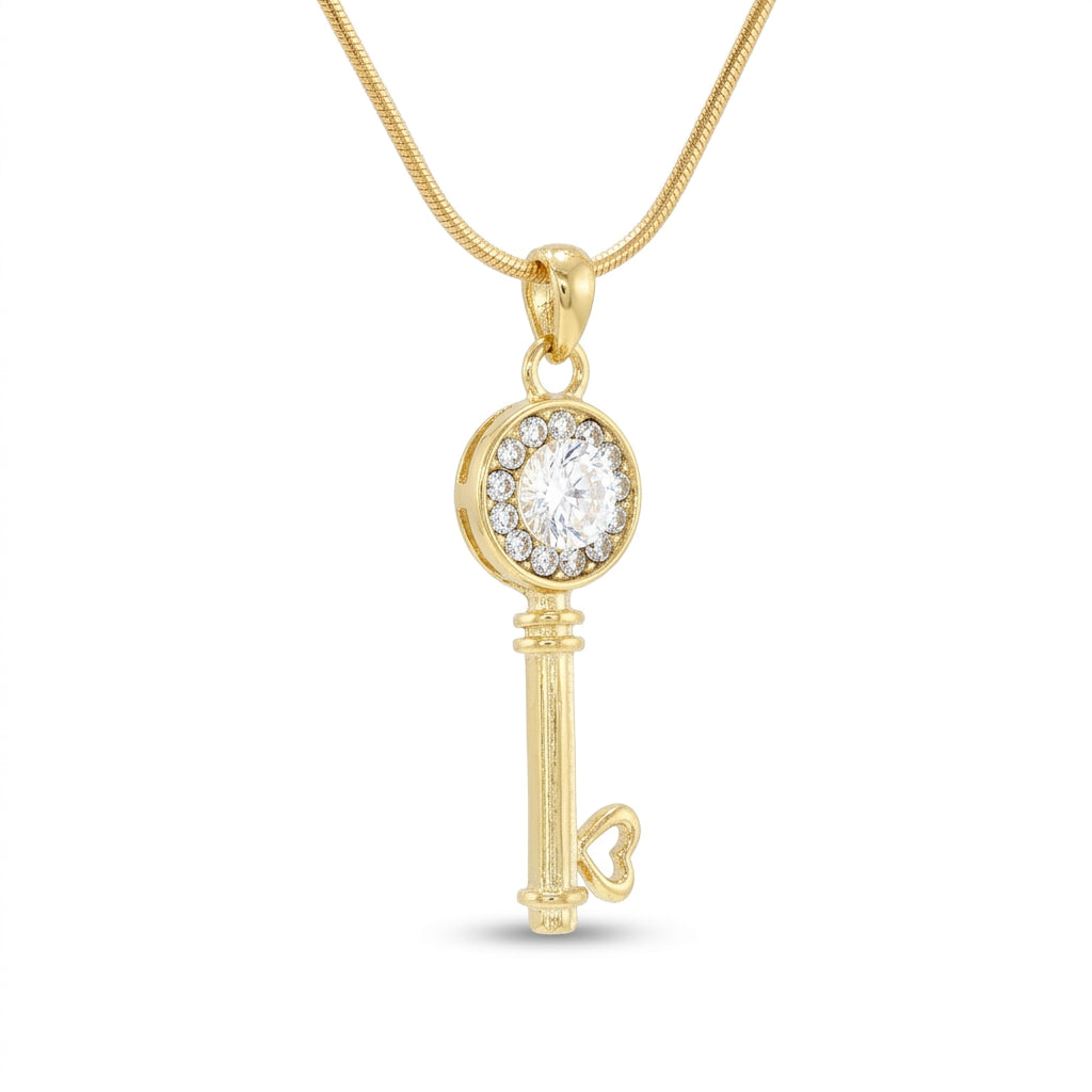 Swarovski Crystal Key Pendant