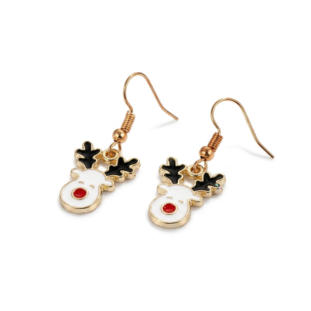 Festive Reindeer Hook Earrings