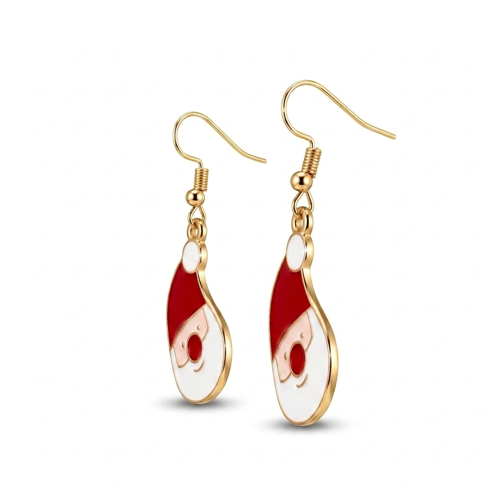 Santa Claus Face Hook Earrings