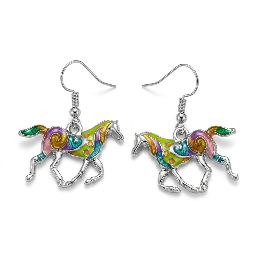 Gold Horse Earrings