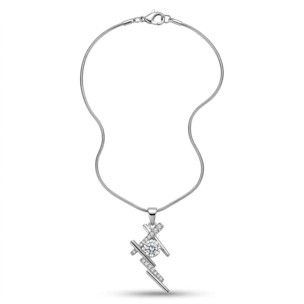 Crystal Abstract Pendant – Elegant Statement Jewellery