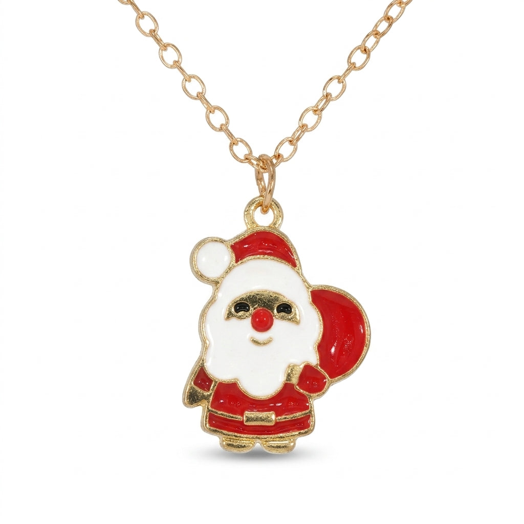 Enamel Santa Claus Pendant