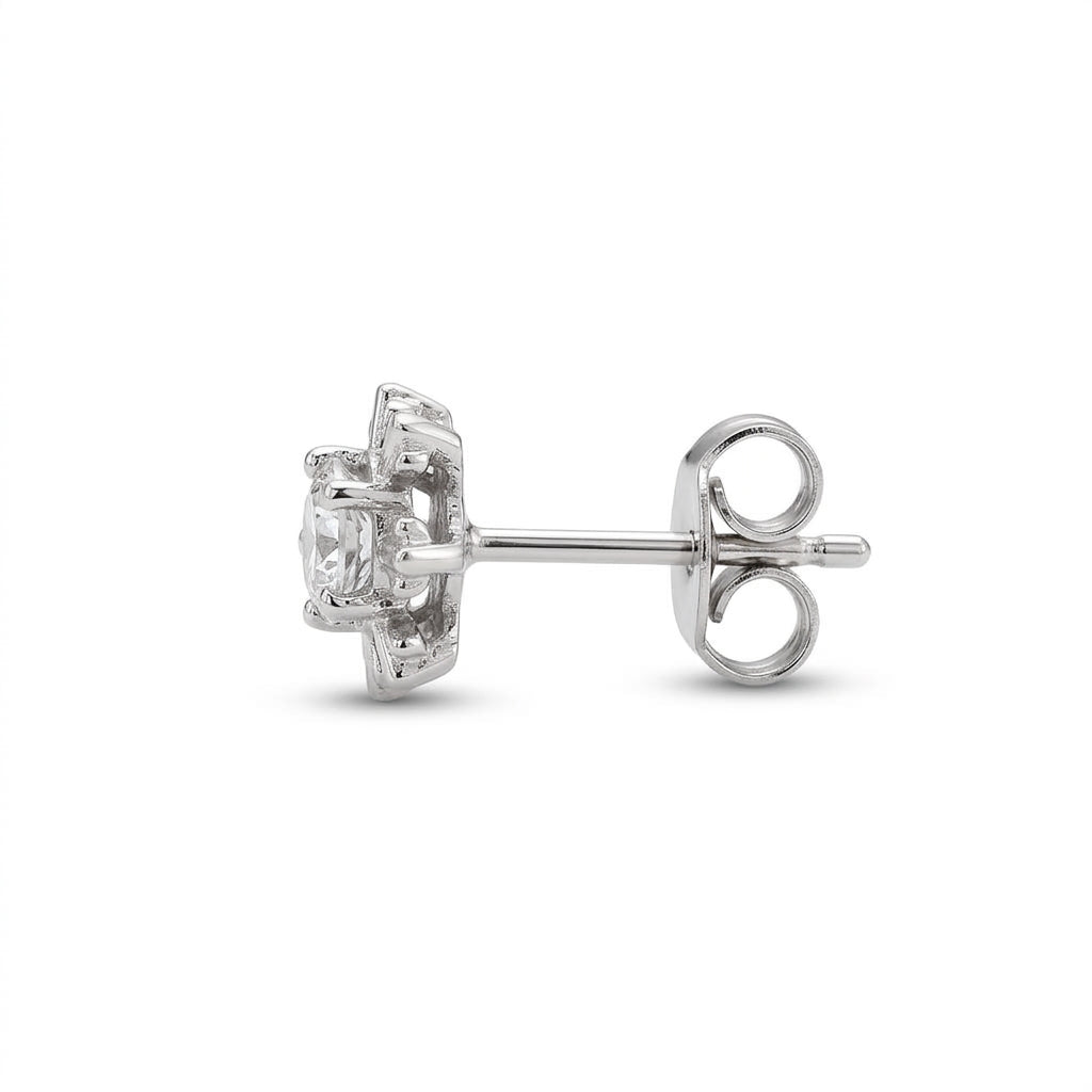 Snowflake Cubic Zirconia Stud Earrings