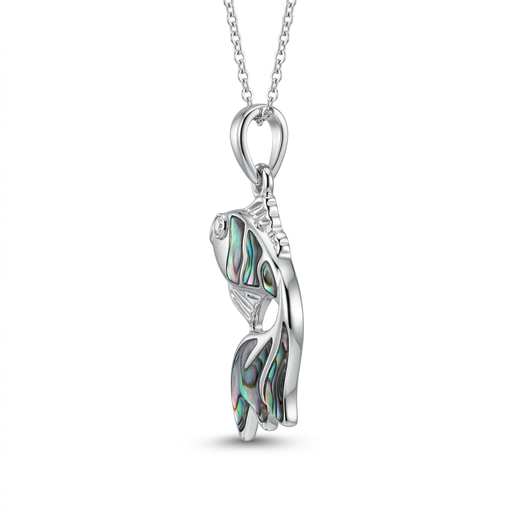 Paua Shell Goldfish Pendant