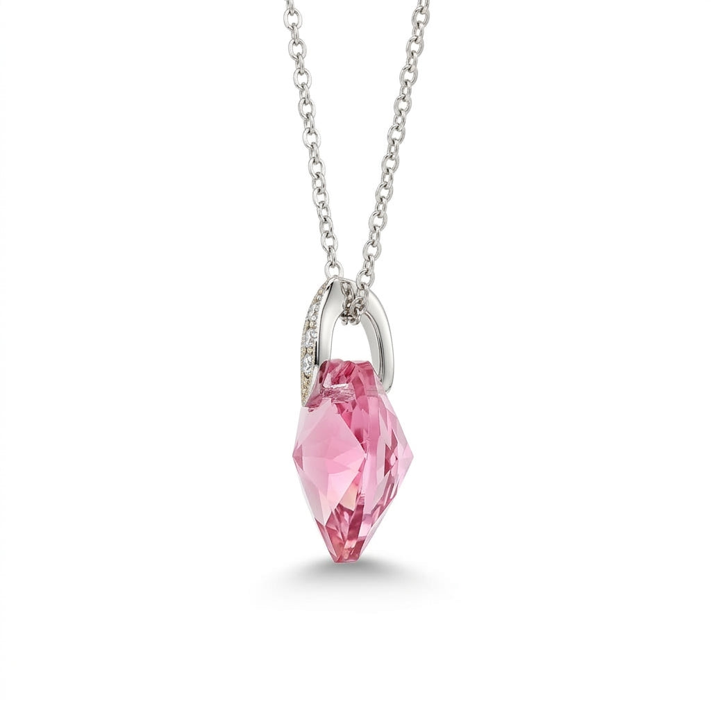 Swarovski Crystal Rose Heart Pendant