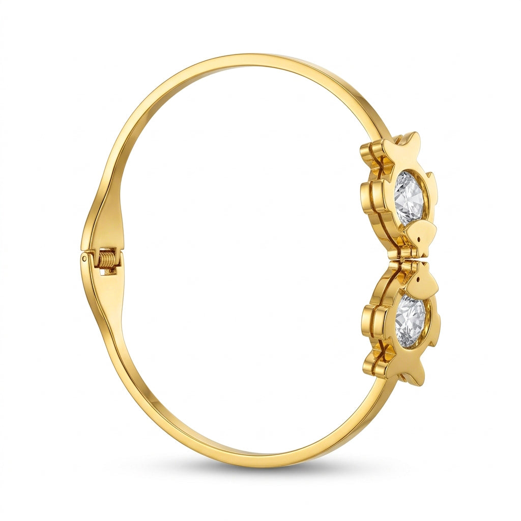 The Kiss Crystal Bangle