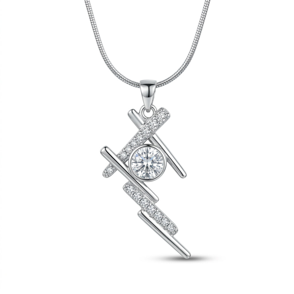 Crystal Abstract Pendant – Elegant Statement Jewellery
