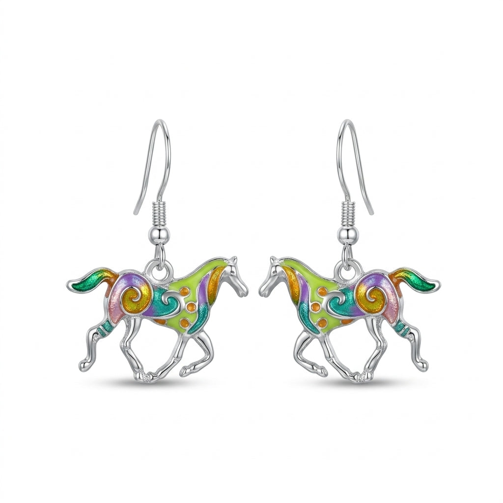 Gold Horse Earrings