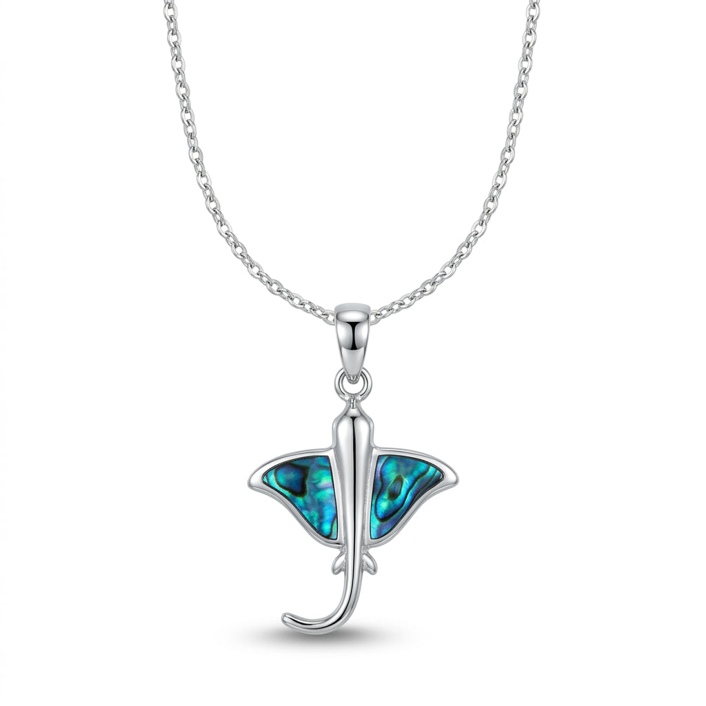Paua Shell Stingray Pendant