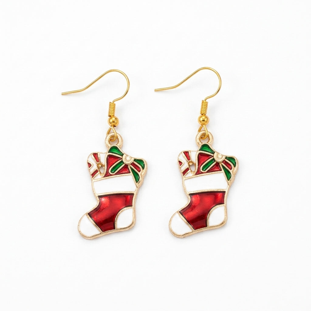Christmas Stocking Hook Earrings