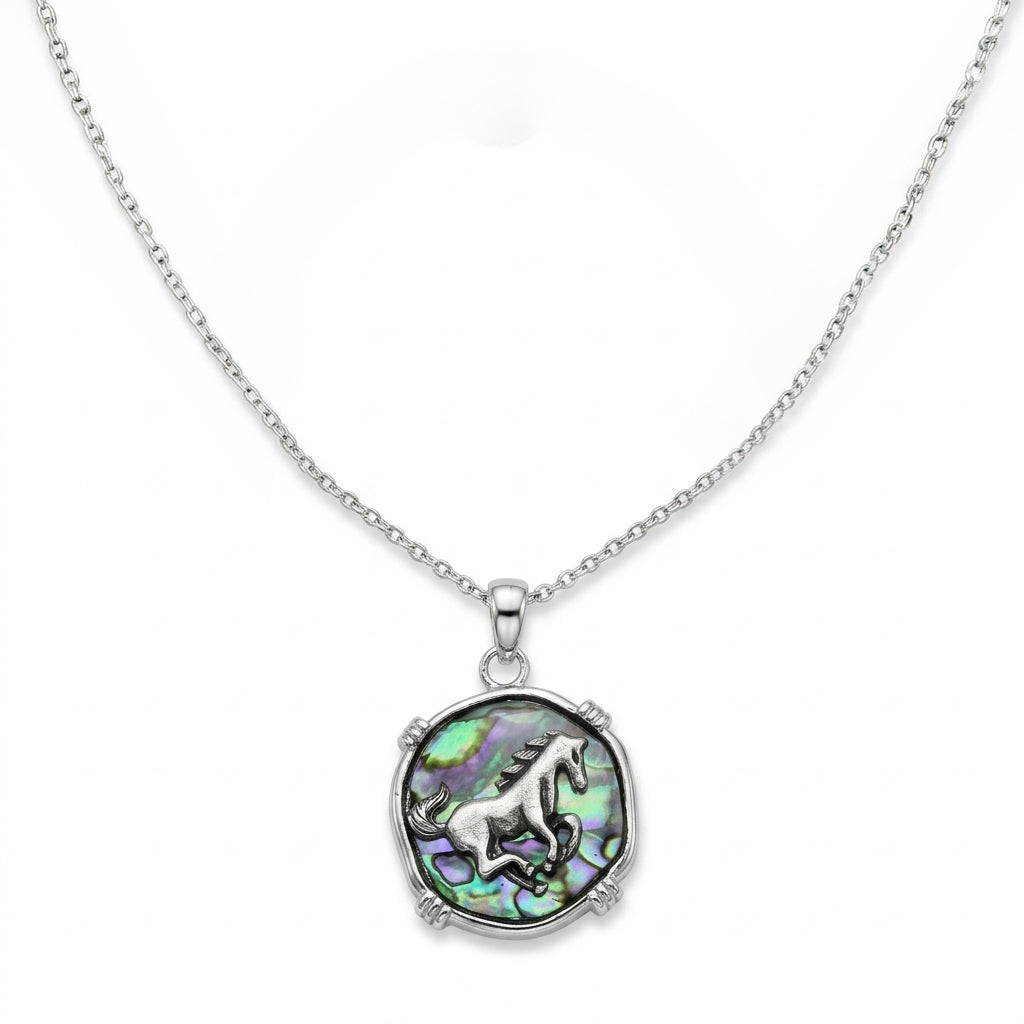 Paua Shell Horse Pendant