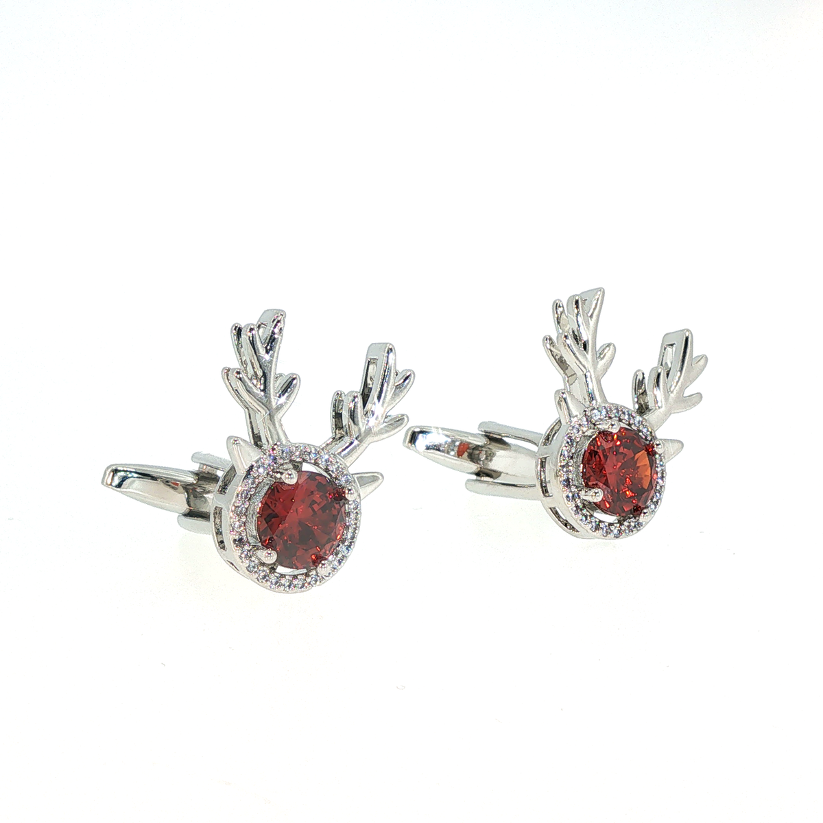 Cubic Zirconia Reindeer Cufflinks
