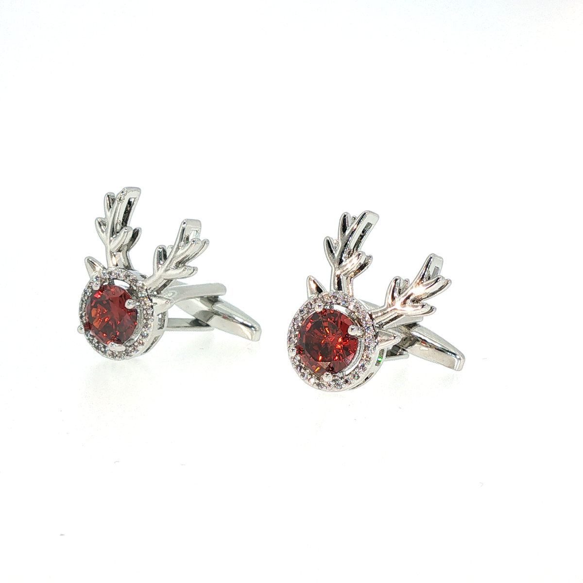 Cubic Zirconia Reindeer Cufflinks