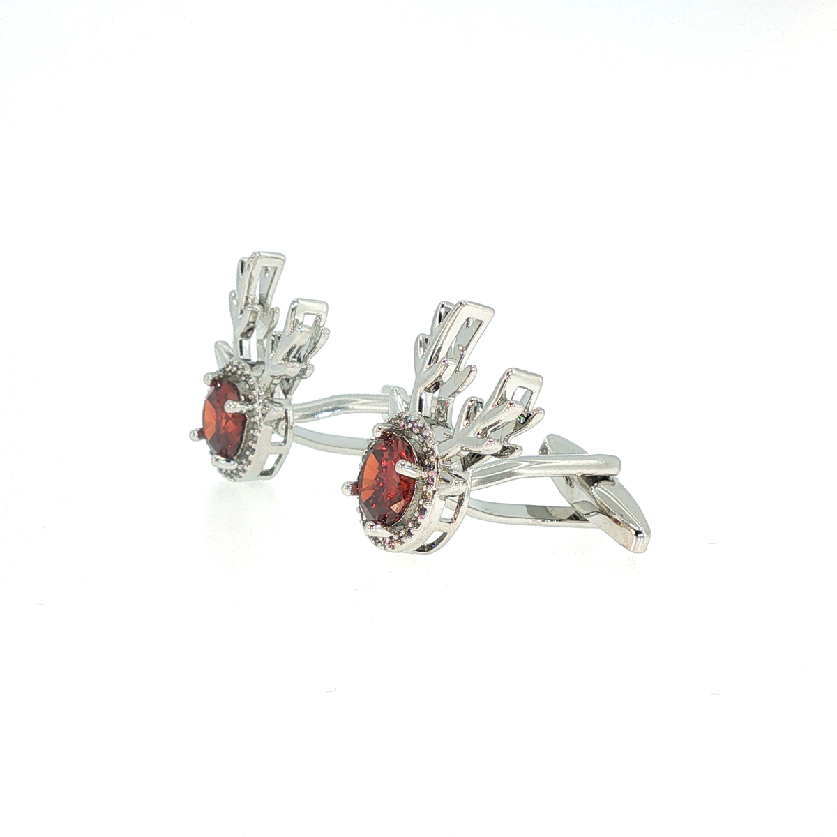 Cubic Zirconia Reindeer Cufflinks