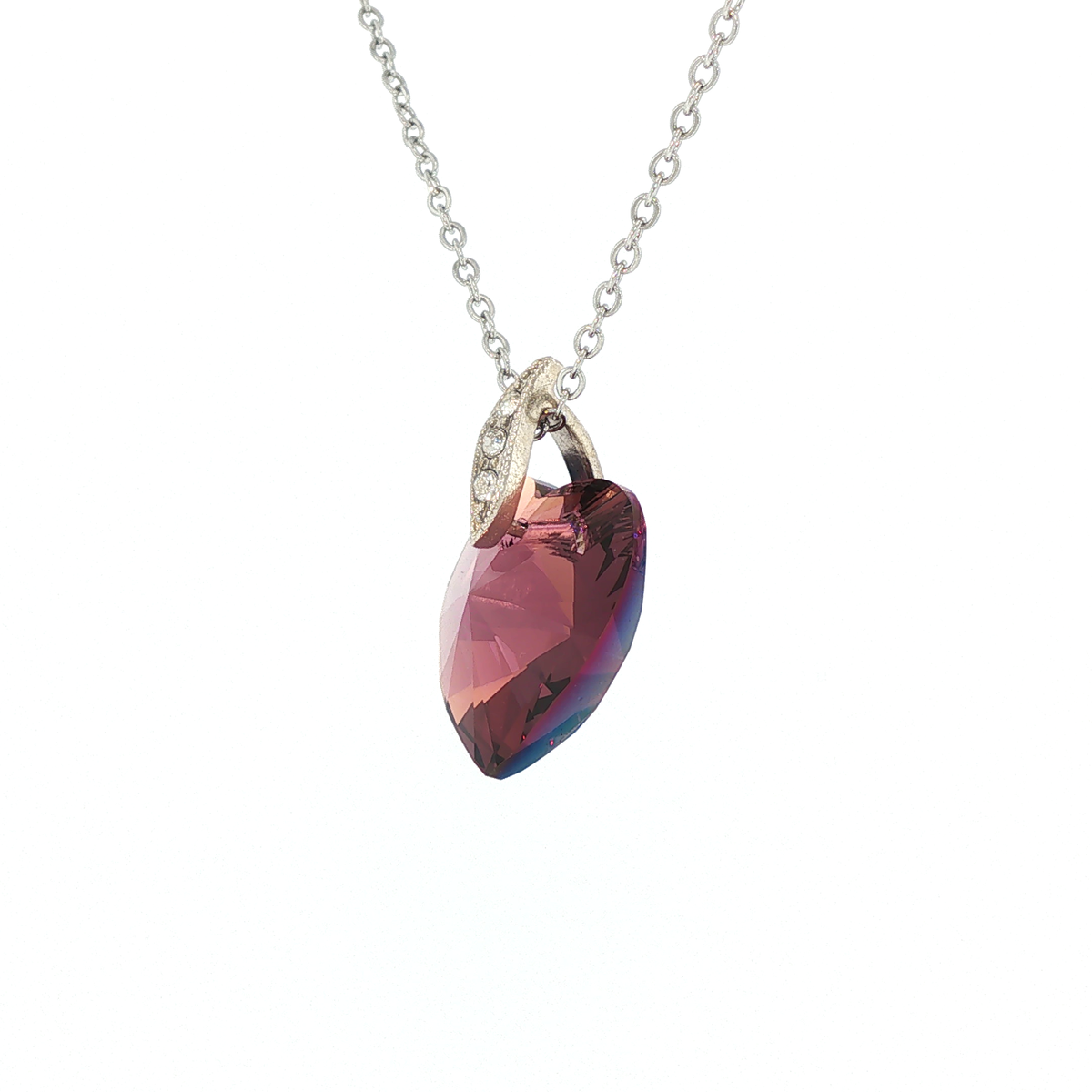 Swarovski Crystal Amethyst Purple Heart Pendant