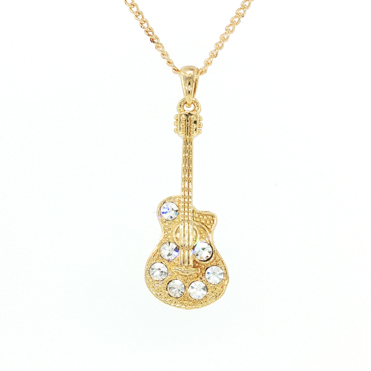 Swarovski Crystal-Accented Guitar Pendant