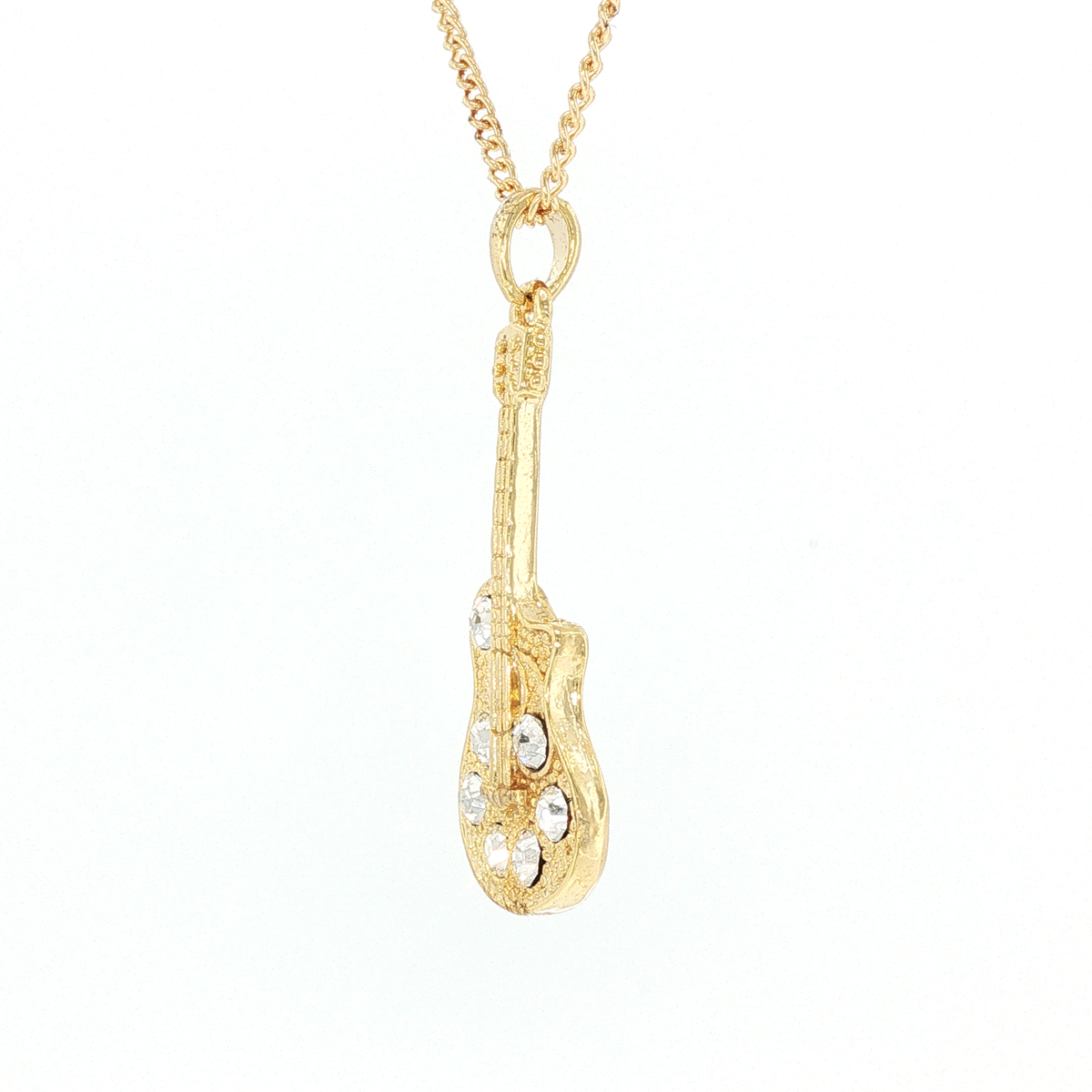 Swarovski Crystal-Accented Guitar Pendant