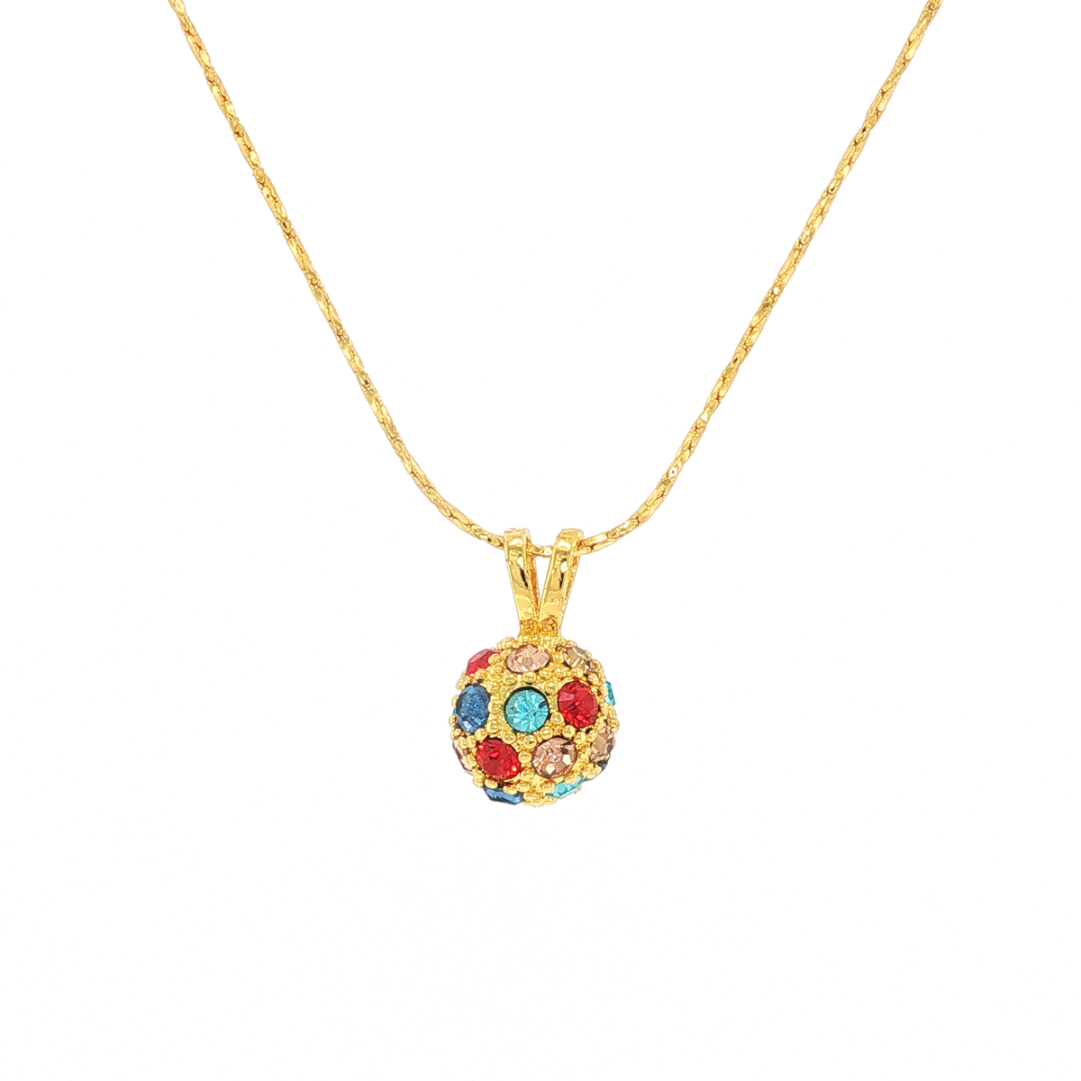 Multi-Colored Crystal Bauble Pendant