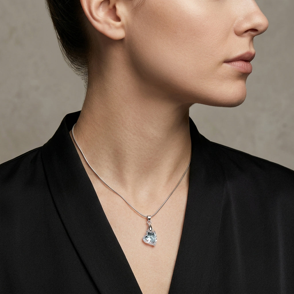 Swarovski Crystal Iridescent Heart Pendant