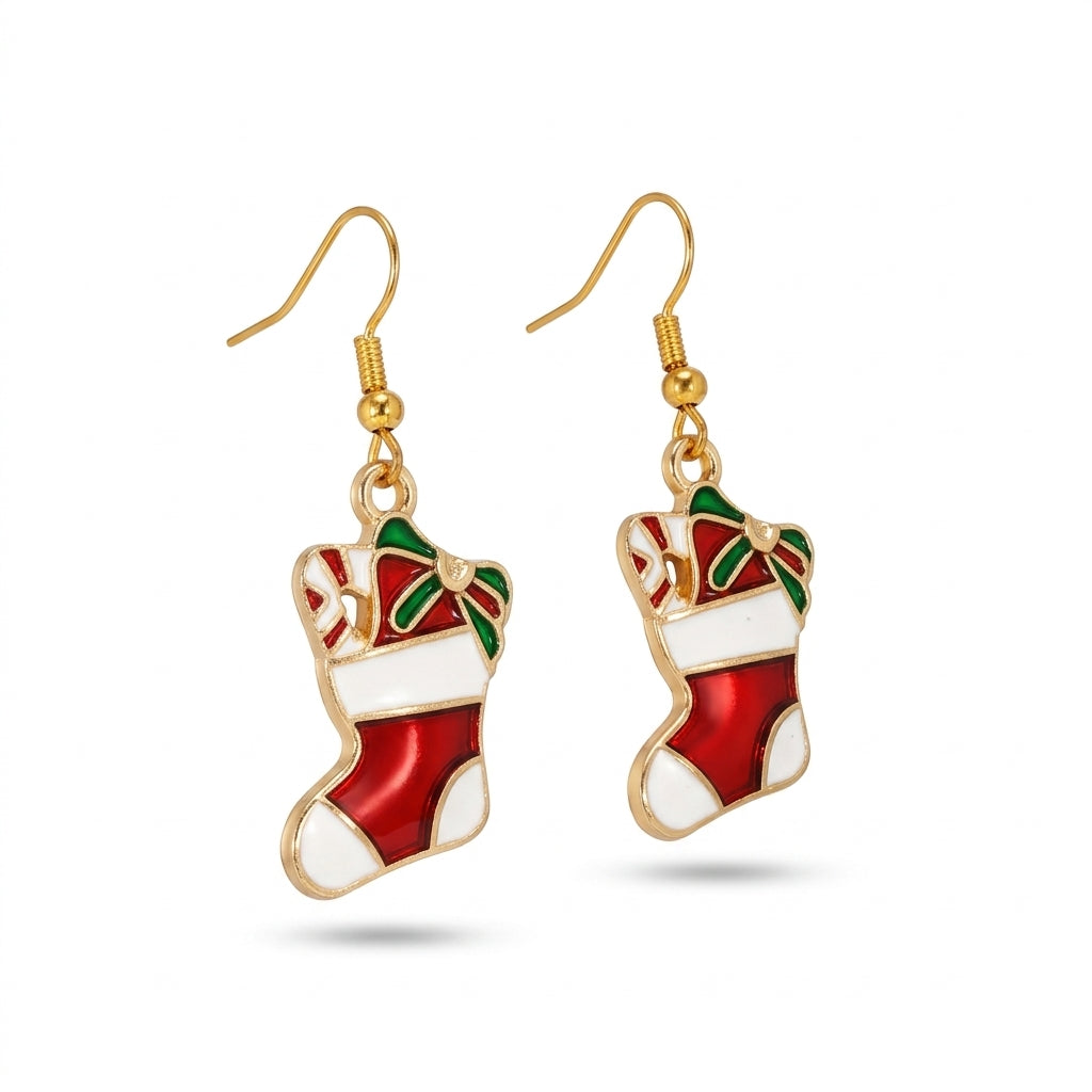 Christmas Stocking Hook Earrings