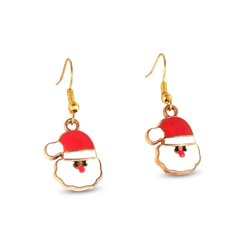 Festive Santa Claus Hook Earrings