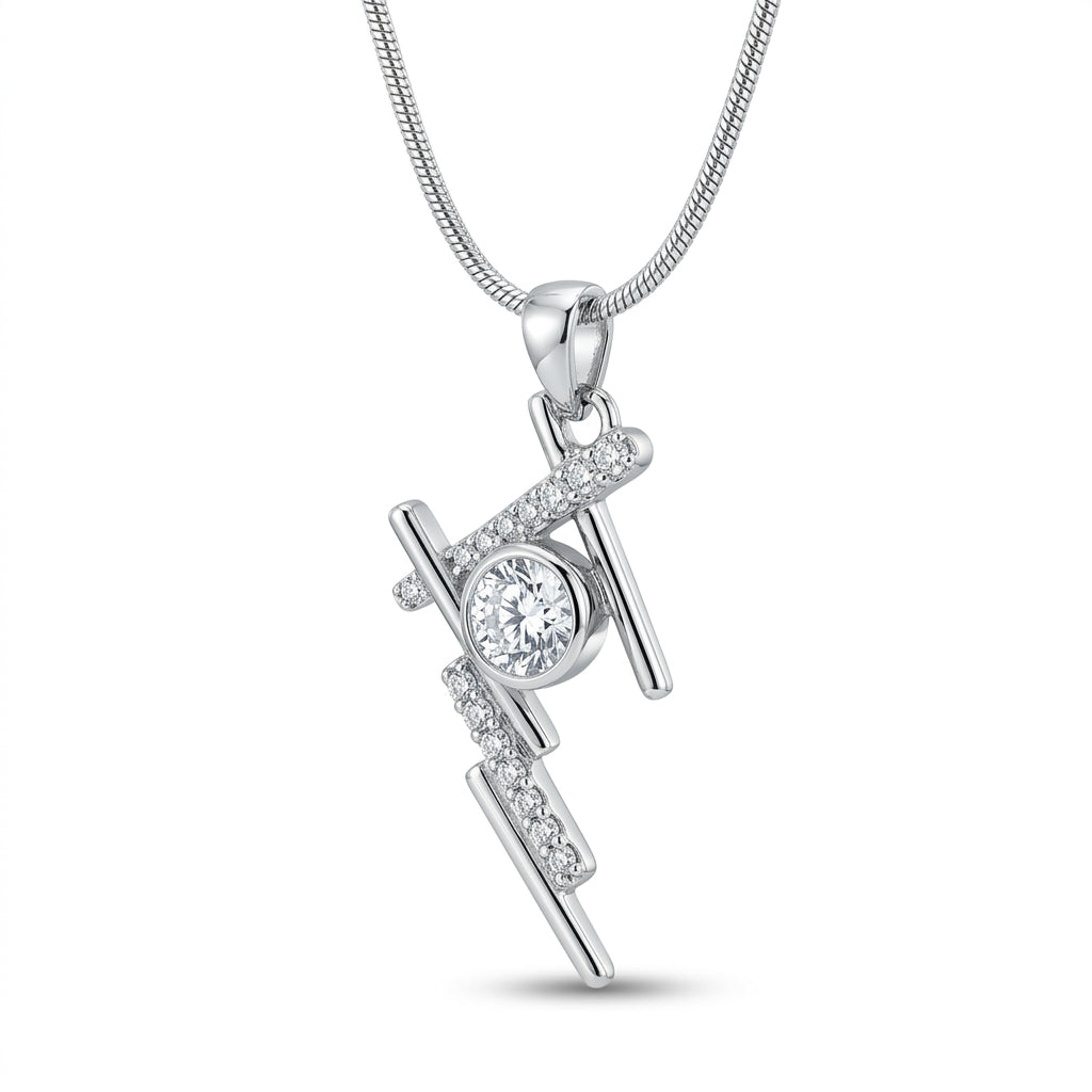 Crystal Abstract Pendant – Elegant Statement Jewellery