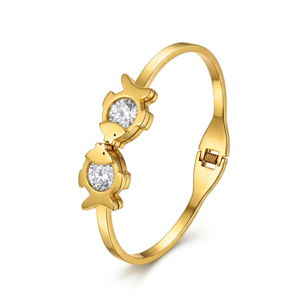 The Kiss Crystal Bangle