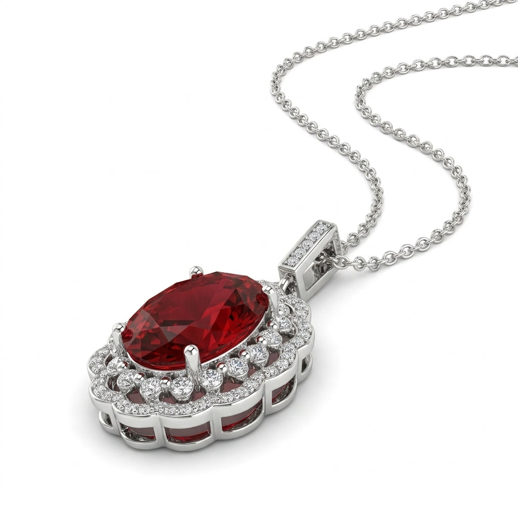 Zircon Crystal Lantana Pendant Siam