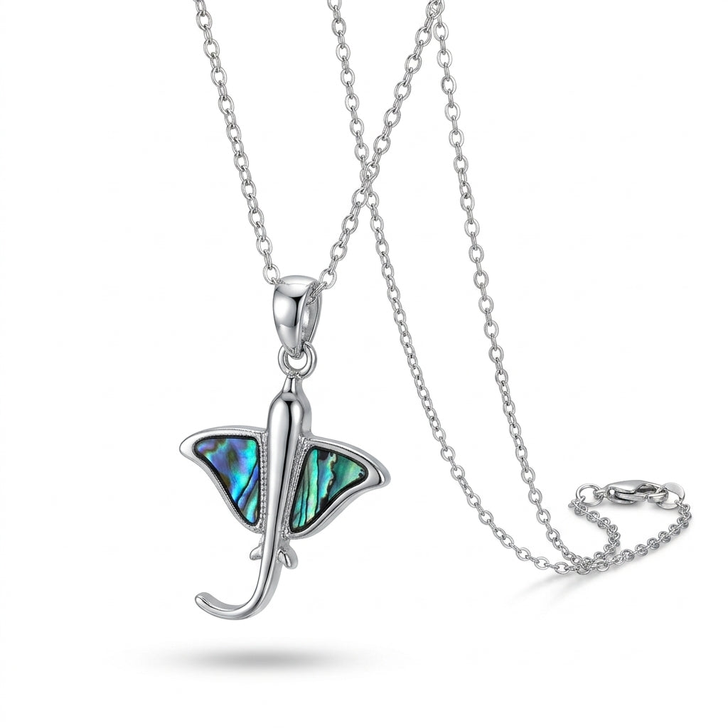 Paua Shell Stingray Pendant