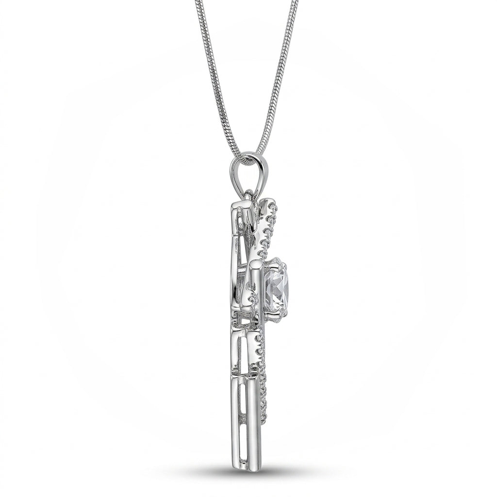 Crystal Abstract Pendant – Elegant Statement Jewellery