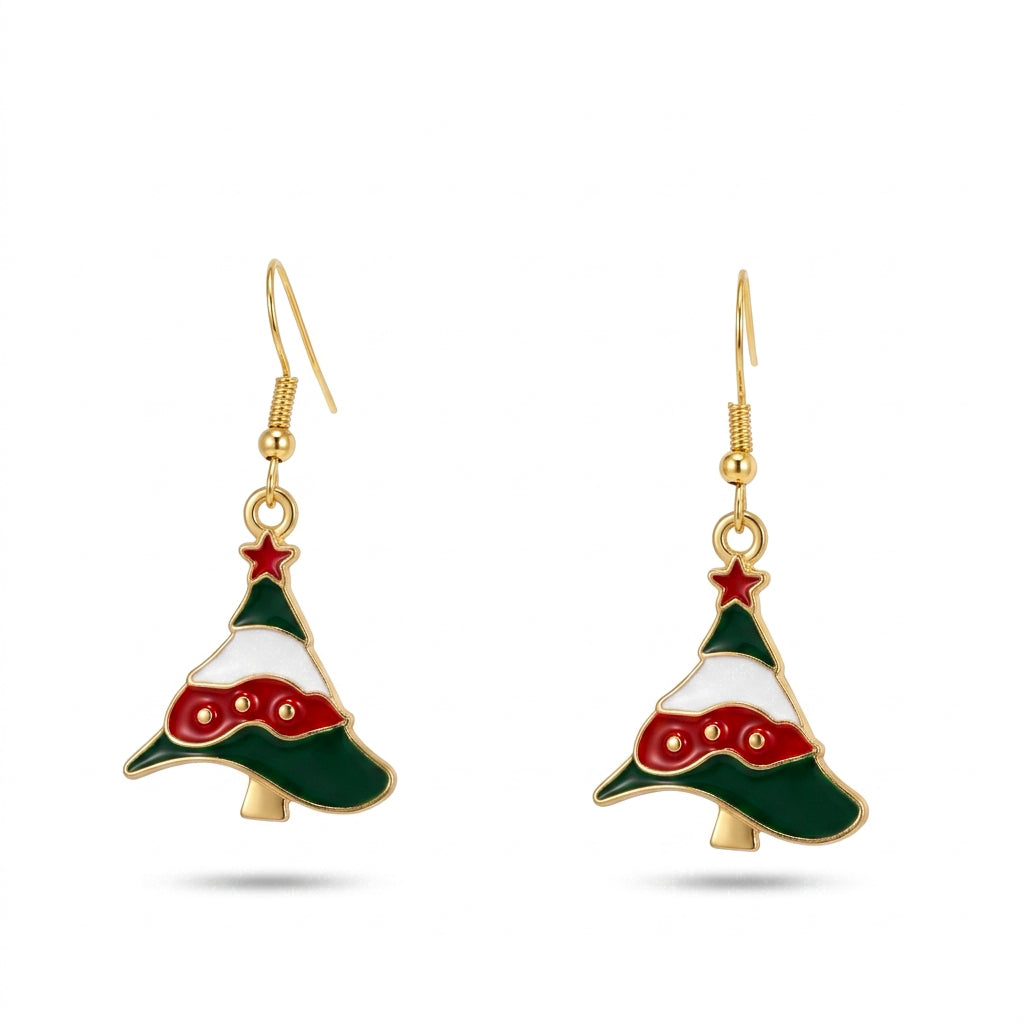Christmas Tree Hook Earrings