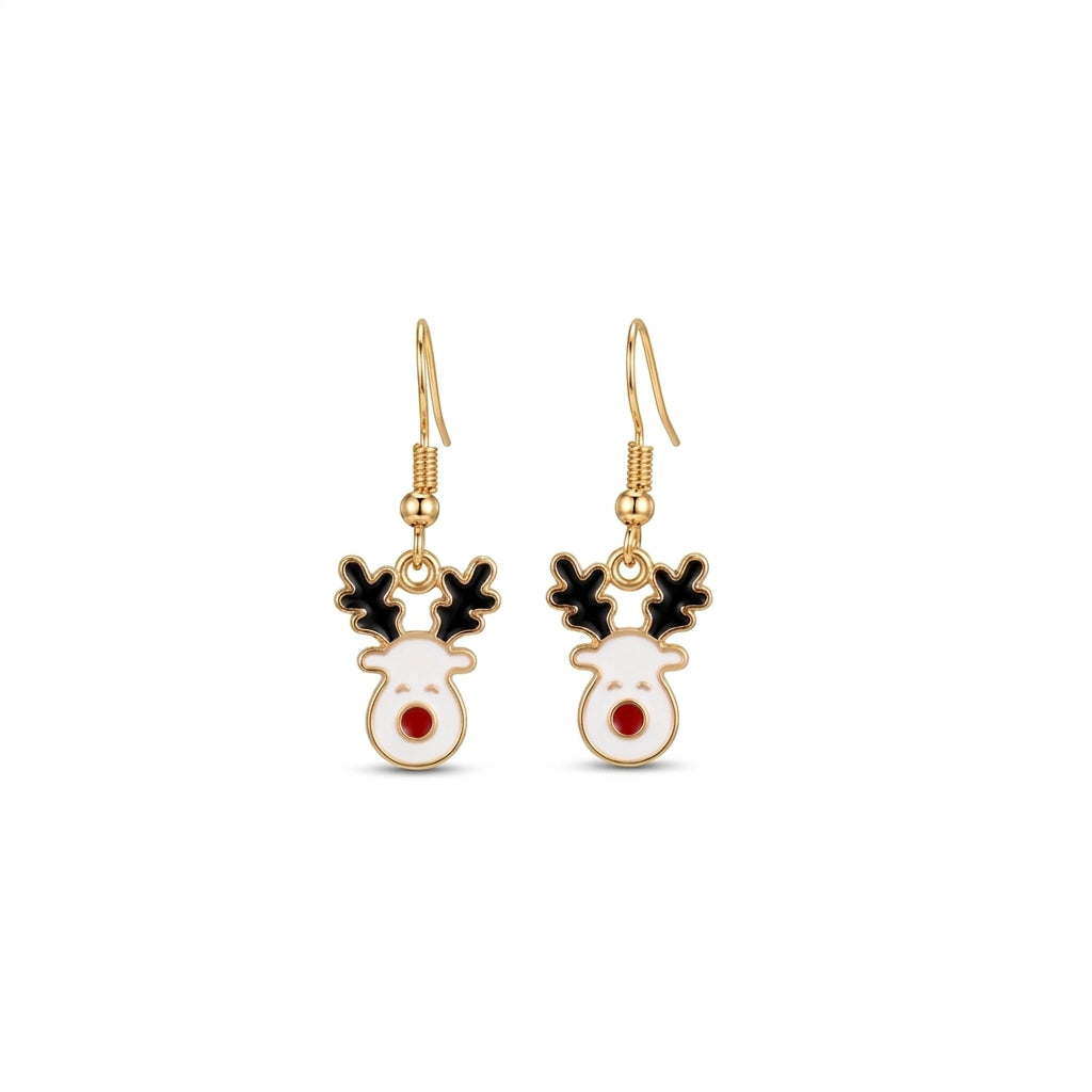 Festive Reindeer Hook Earrings