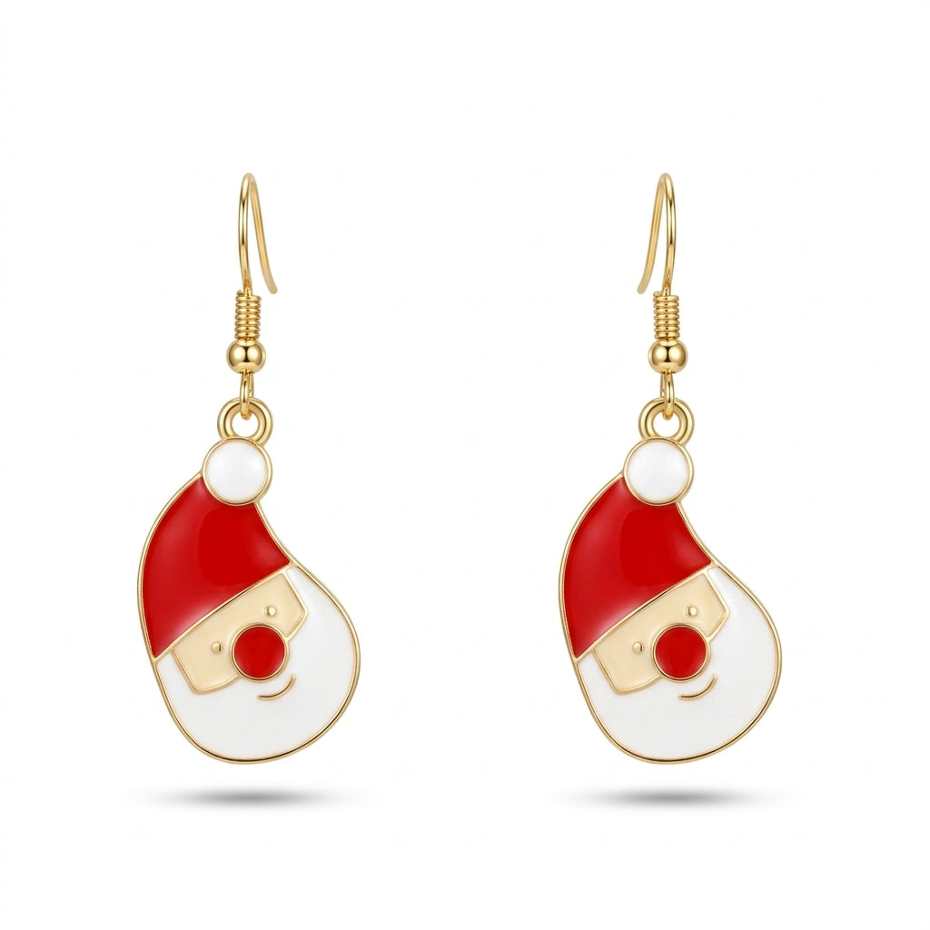 Santa Claus Face Hook Earrings