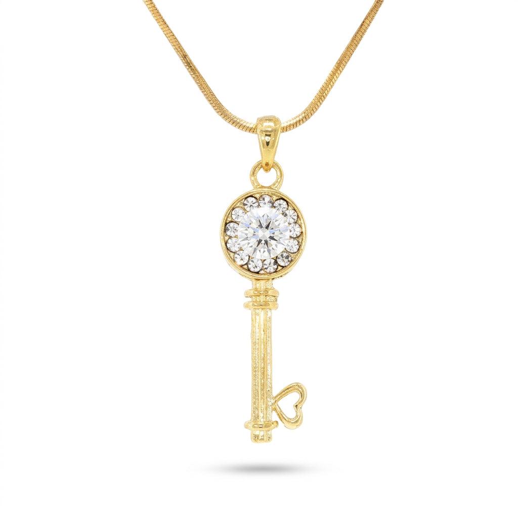 Swarovski Crystal Key Pendant