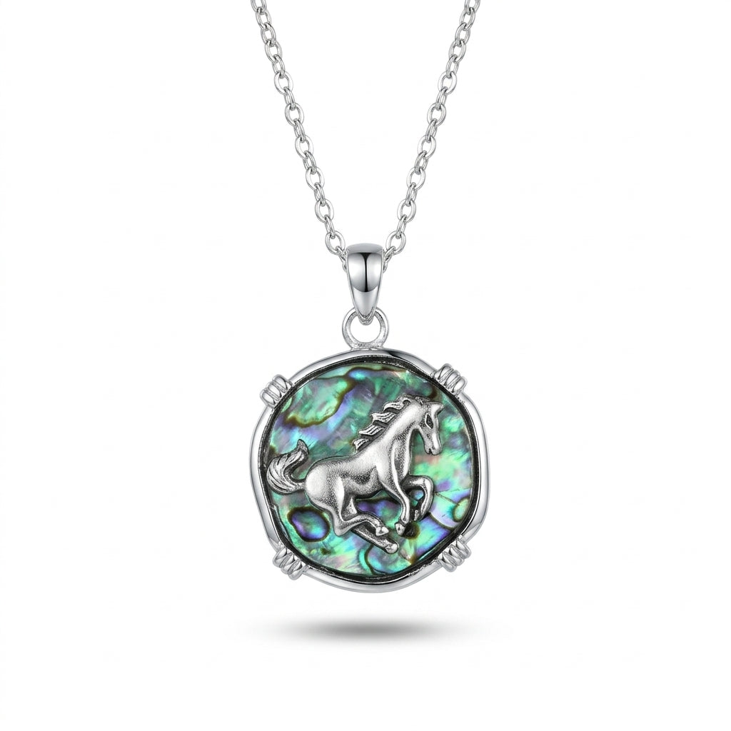 Paua Shell Horse Pendant