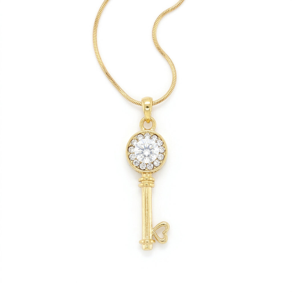 Swarovski Crystal Key Pendant