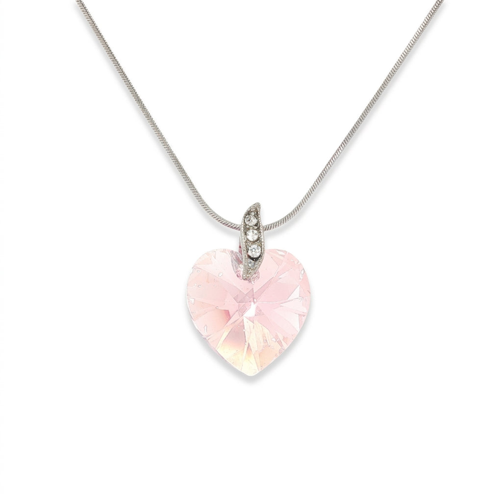 Swarovski Crystal Light Rose Heart Pendant
