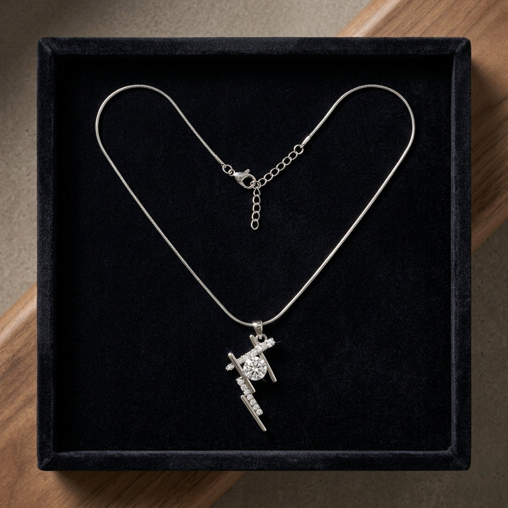 Crystal Abstract Pendant – Elegant Statement Jewellery
